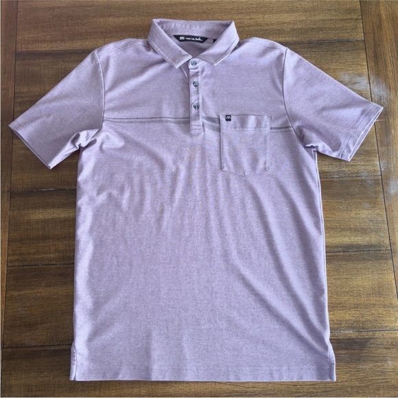 Travis Mathew Shirt Men’s M Purple Golf Polo With Pocket Style # 1MV134 - Picture 2 of 12